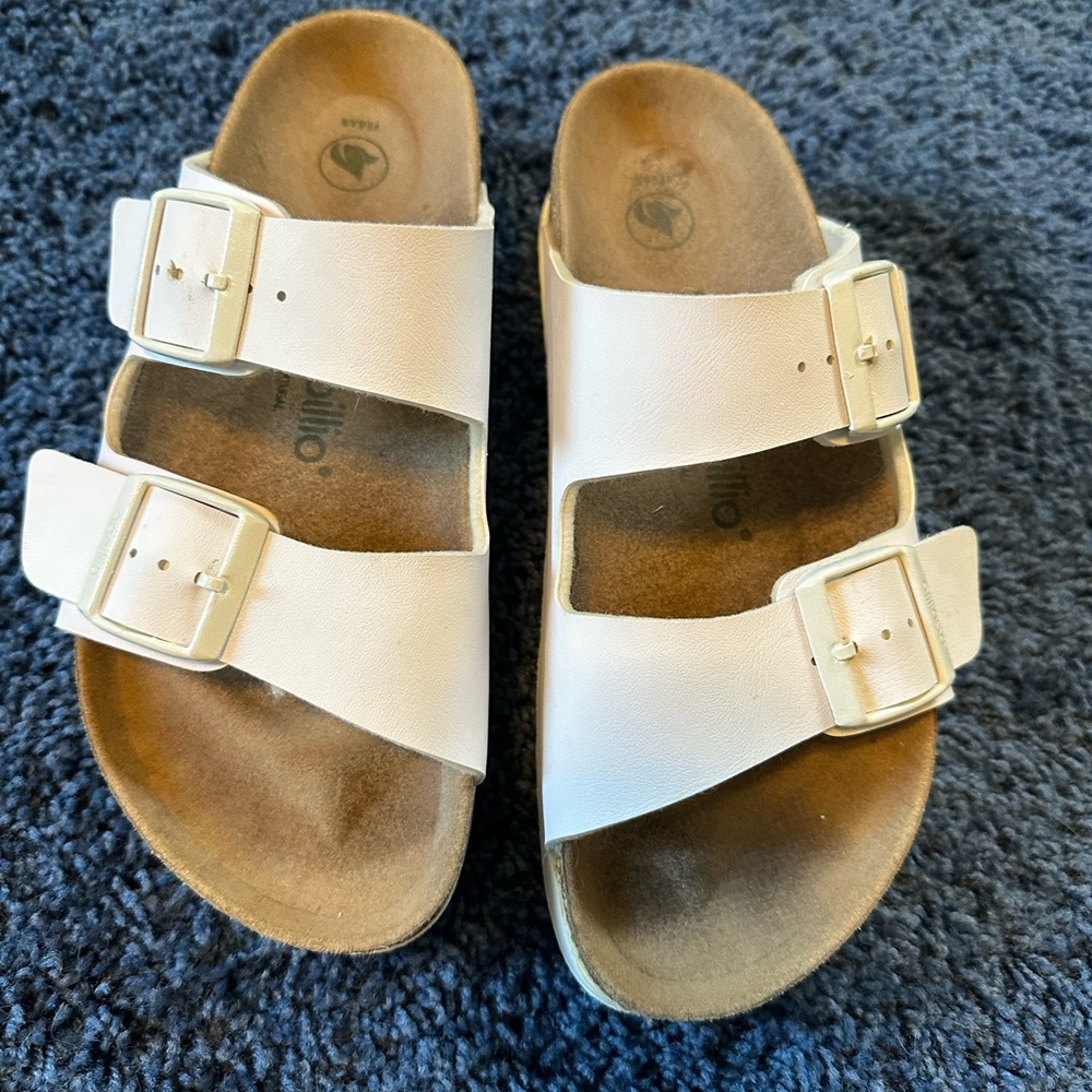 Papillio by Birkenstock Arizona White Platform Sandal